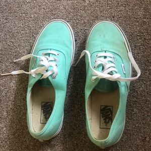 Teal Vans Unisex Men Size 8, Women 9.5